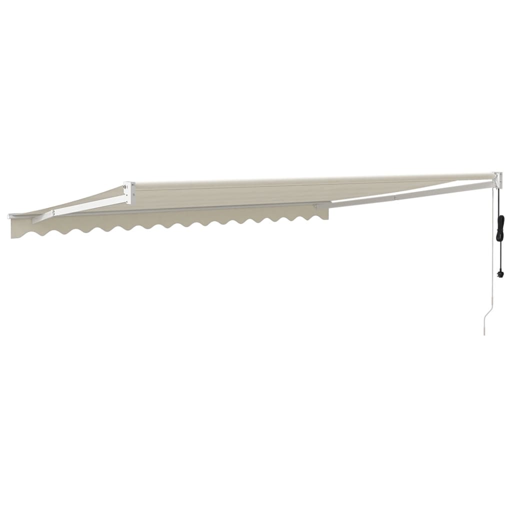 Gelenkarmmarkise Creme 4,5x3 m Stoff und Aluminium