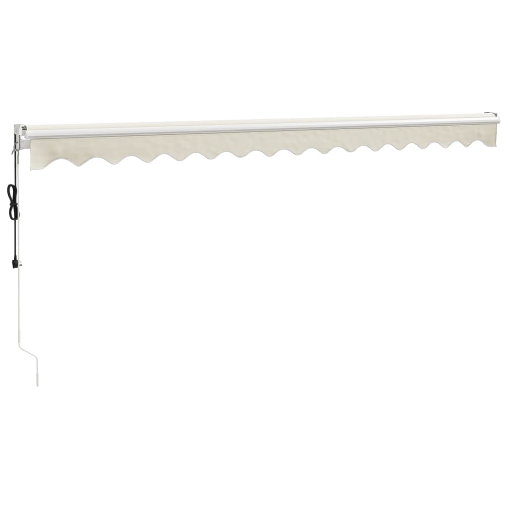 Gelenkarmmarkise Creme 4,5x3 m Stoff und Aluminium