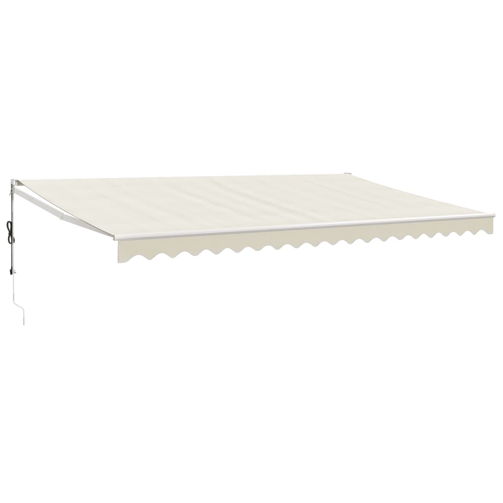 Gelenkarmmarkise Creme 5x3 m Stoff und Aluminium