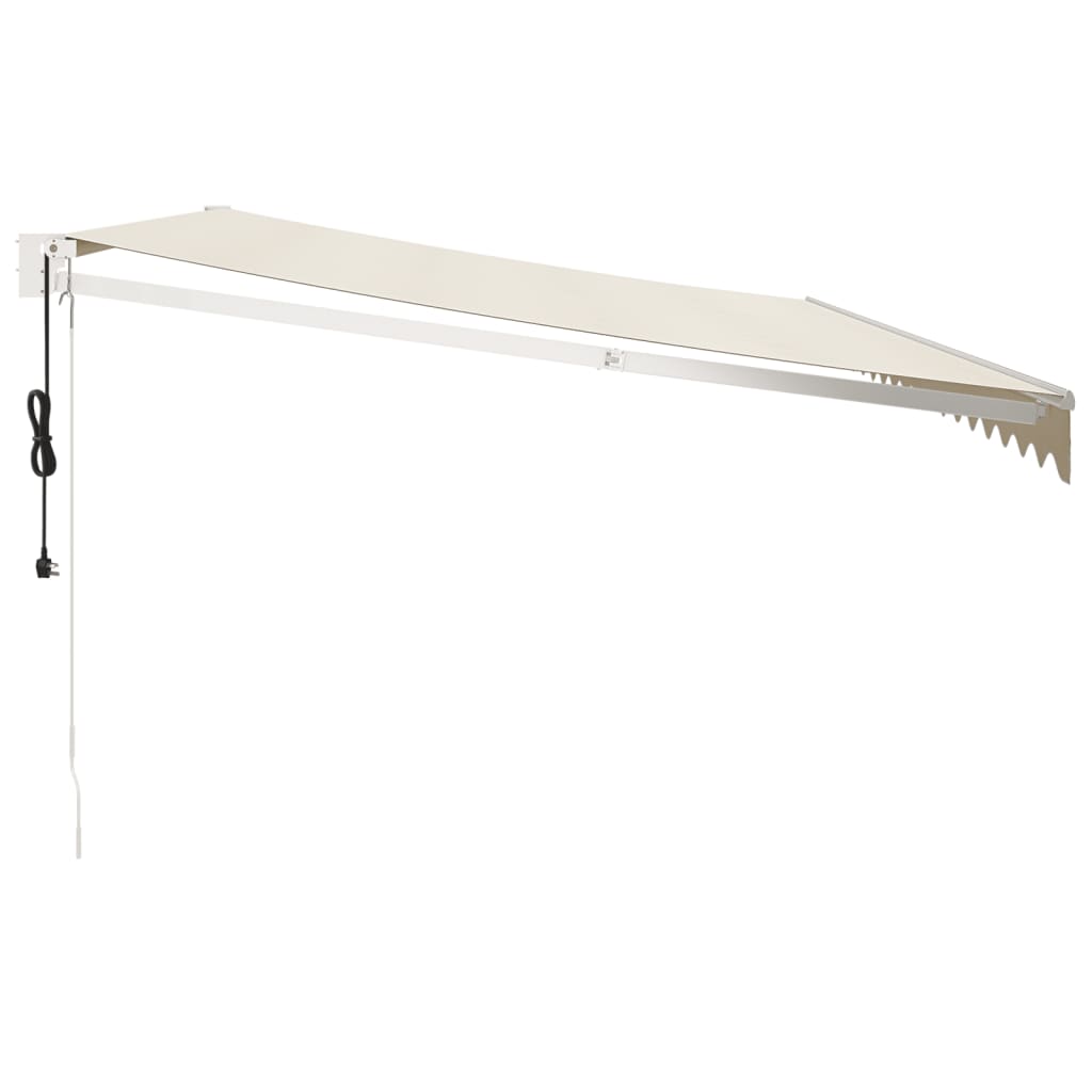 Gelenkarmmarkise Creme 5x3 m Stoff und Aluminium