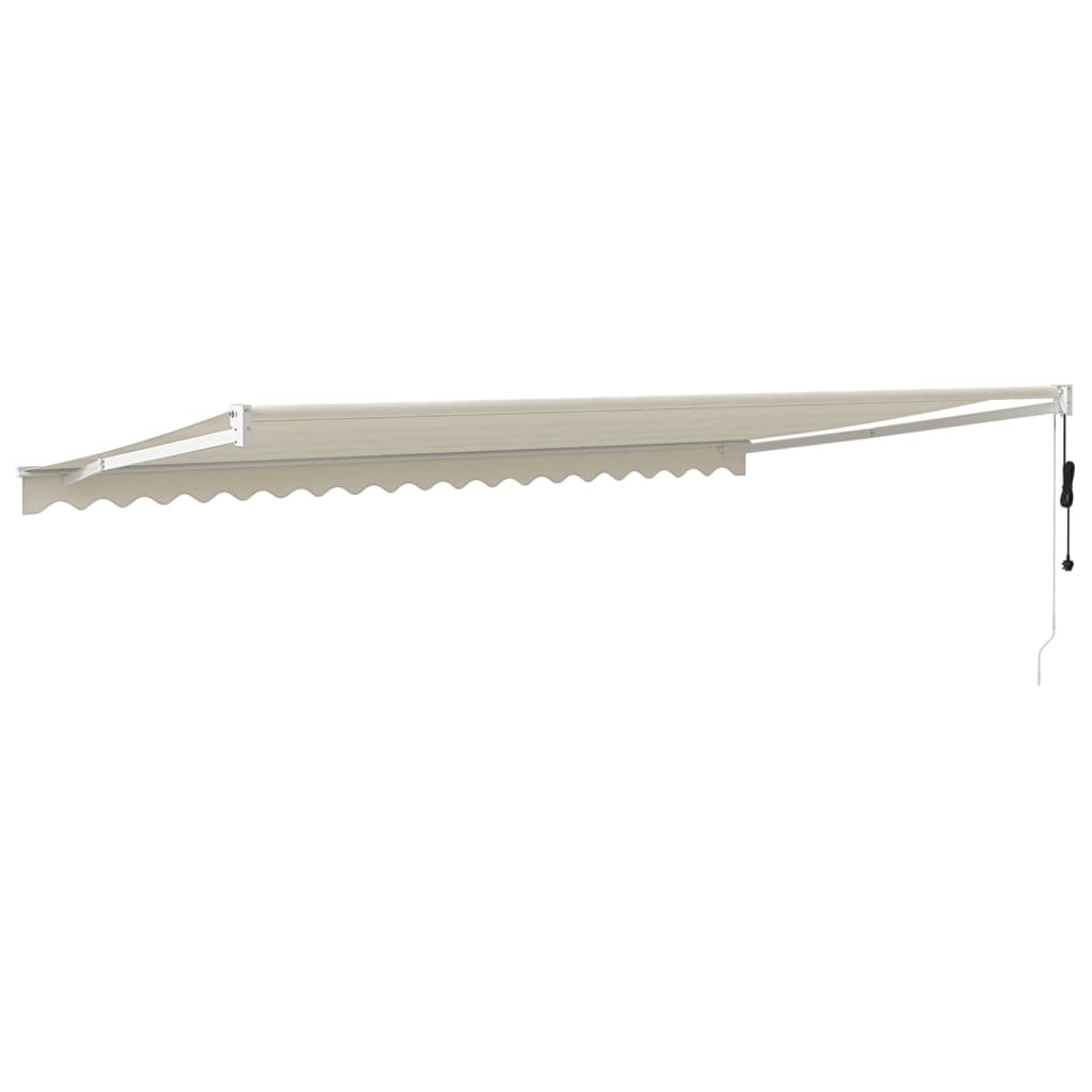 Gelenkarmmarkise Creme 5x3 m Stoff und Aluminium