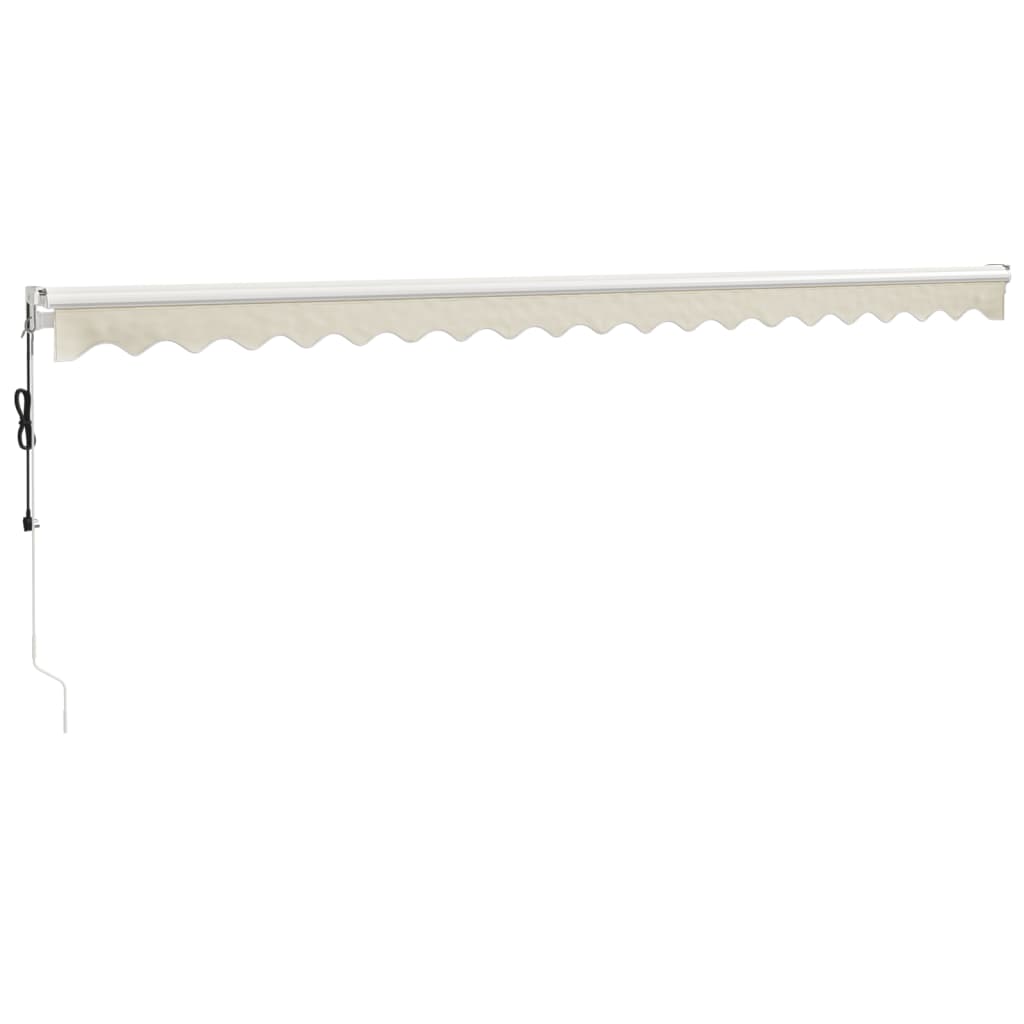 Gelenkarmmarkise Creme 5x3 m Stoff und Aluminium
