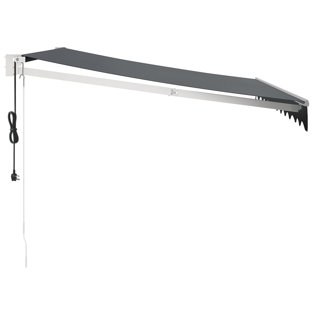 Gelenkarmmarkise Anthrazit 3x2,5 m Stoff und Aluminium