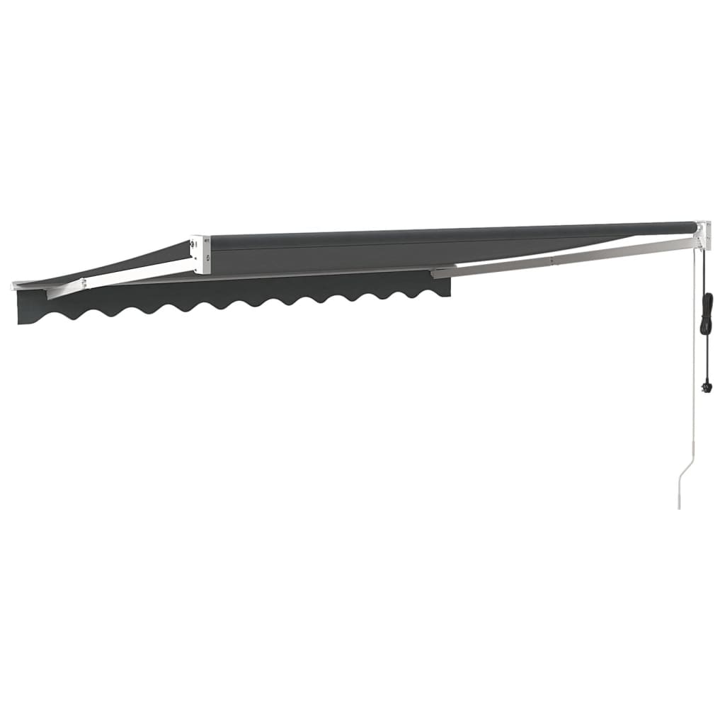 Gelenkarmmarkise Anthrazit 3x2,5 m Stoff und Aluminium