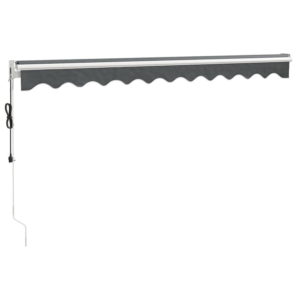 Gelenkarmmarkise Anthrazit 3x2,5 m Stoff und Aluminium