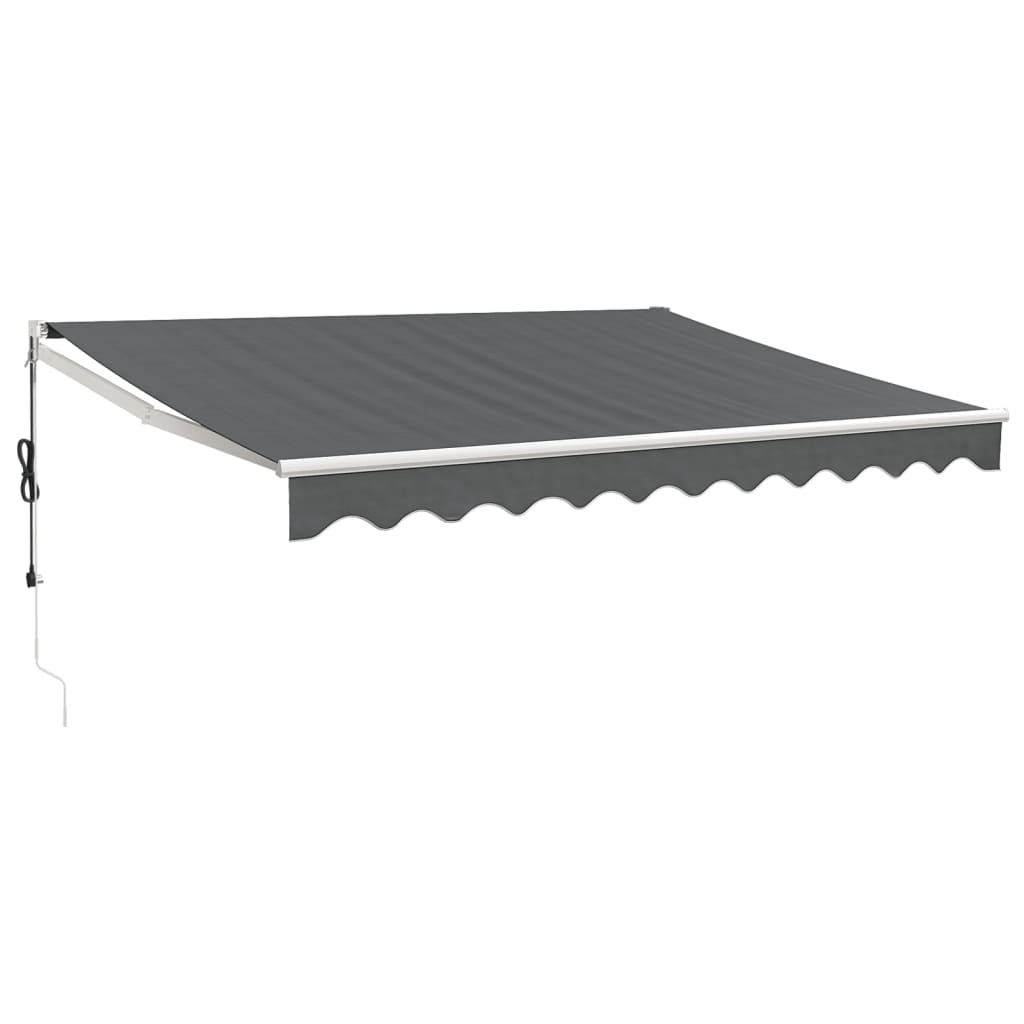 Gelenkarmmarkise Anthrazit 3,5x2,5 m Stoff und Aluminium
