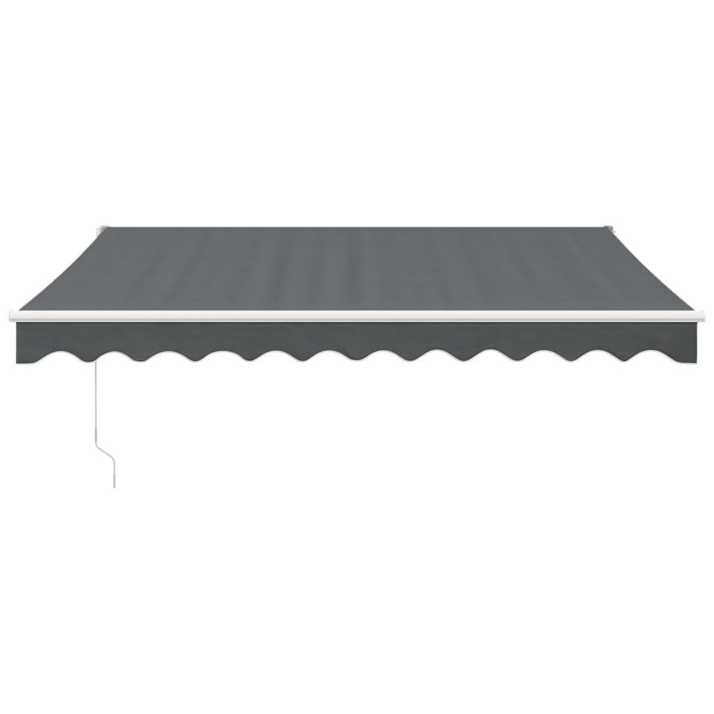 Gelenkarmmarkise Anthrazit 3,5x2,5 m Stoff und Aluminium