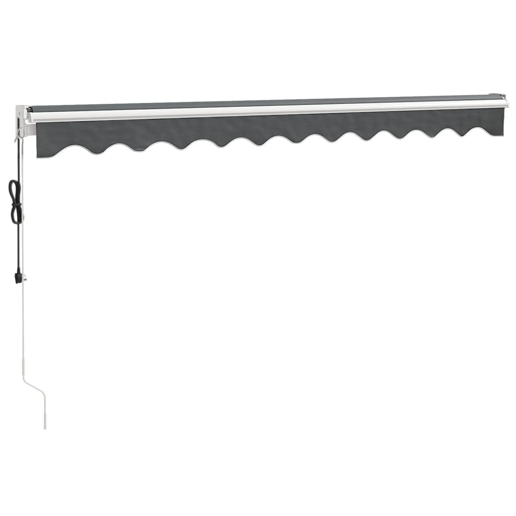 Gelenkarmmarkise Anthrazit 3,5x2,5 m Stoff und Aluminium