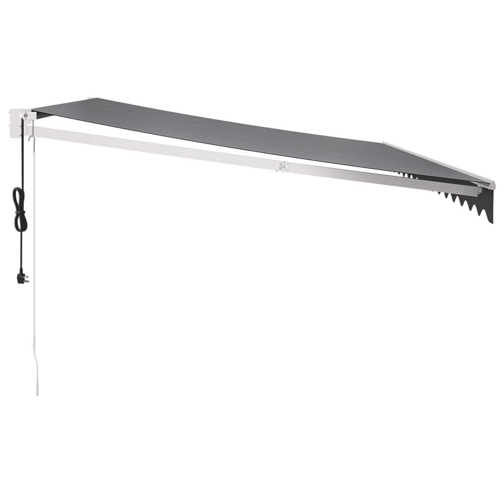 Gelenkarmmarkise Anthrazit 4x3 m Stoff und Aluminium