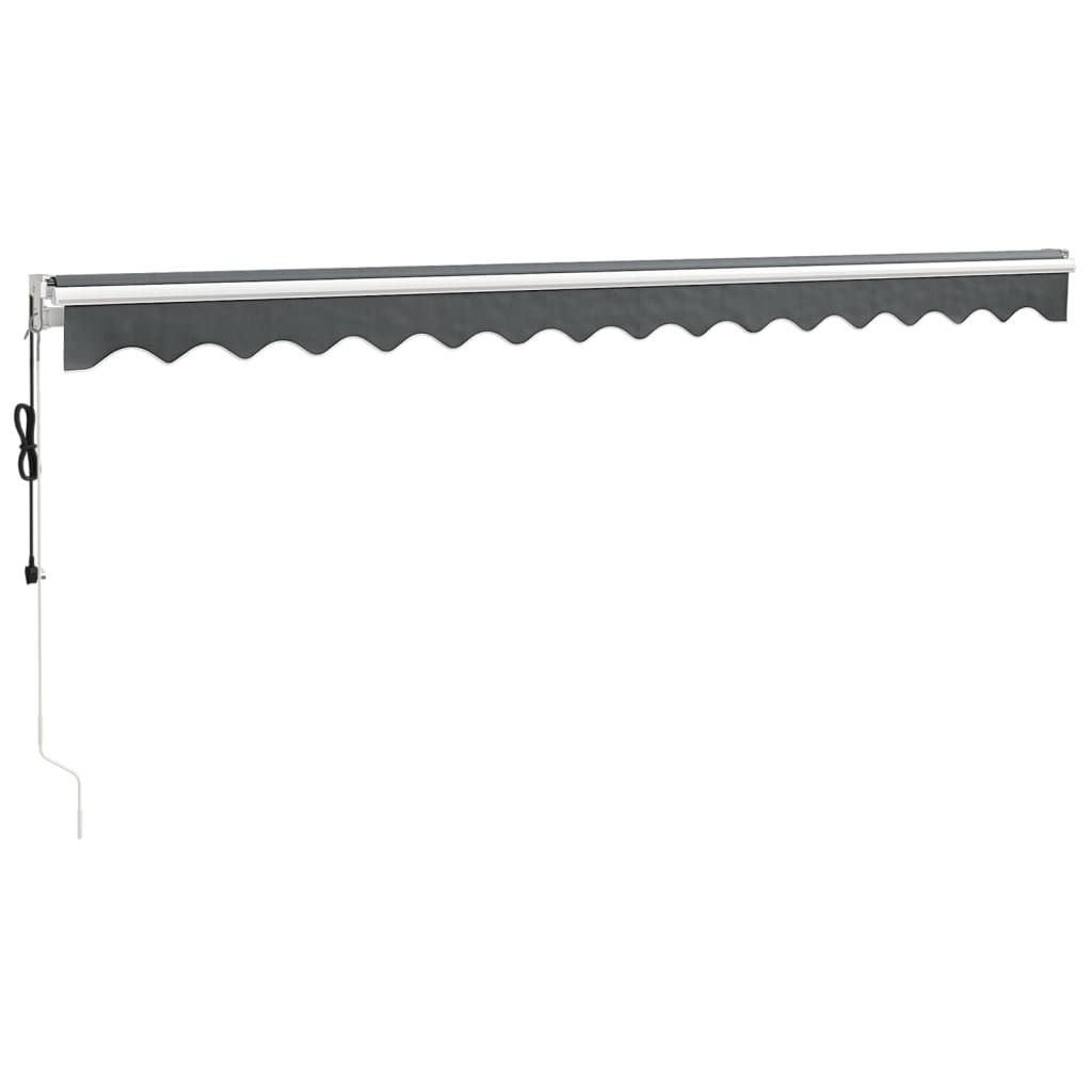 Gelenkarmmarkise Anthrazit 4x3 m Stoff und Aluminium