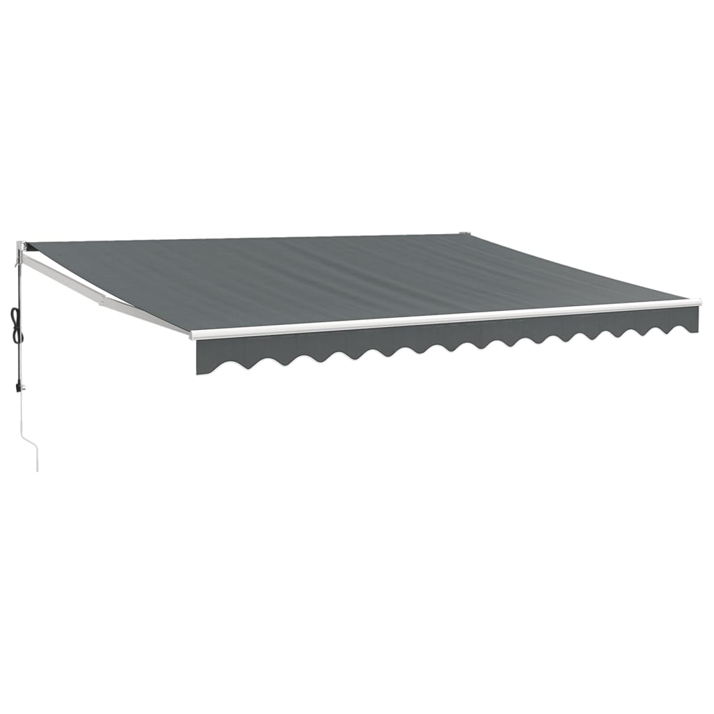 Gelenkarmmarkise Anthrazit 4,5x3 m Stoff und Aluminium
