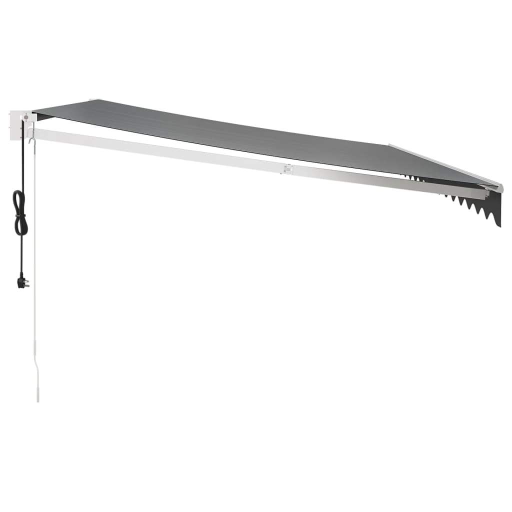 Gelenkarmmarkise Anthrazit 4,5x3 m Stoff und Aluminium