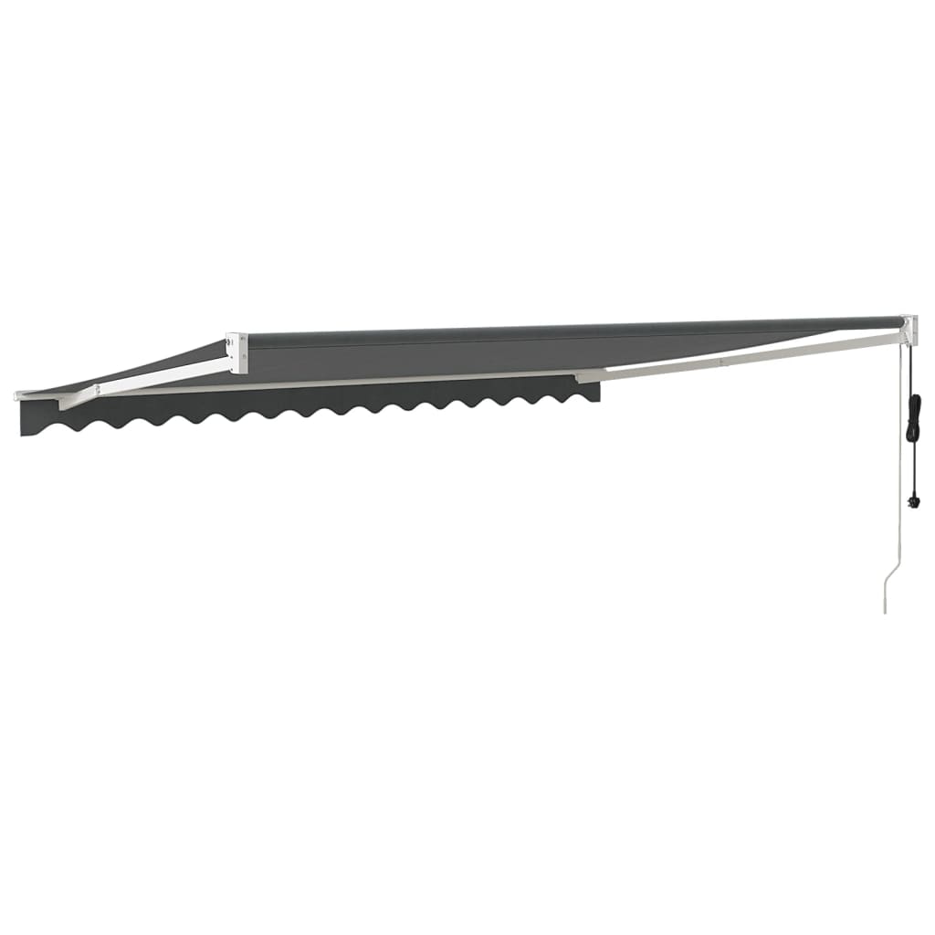 Gelenkarmmarkise Anthrazit 4,5x3 m Stoff und Aluminium