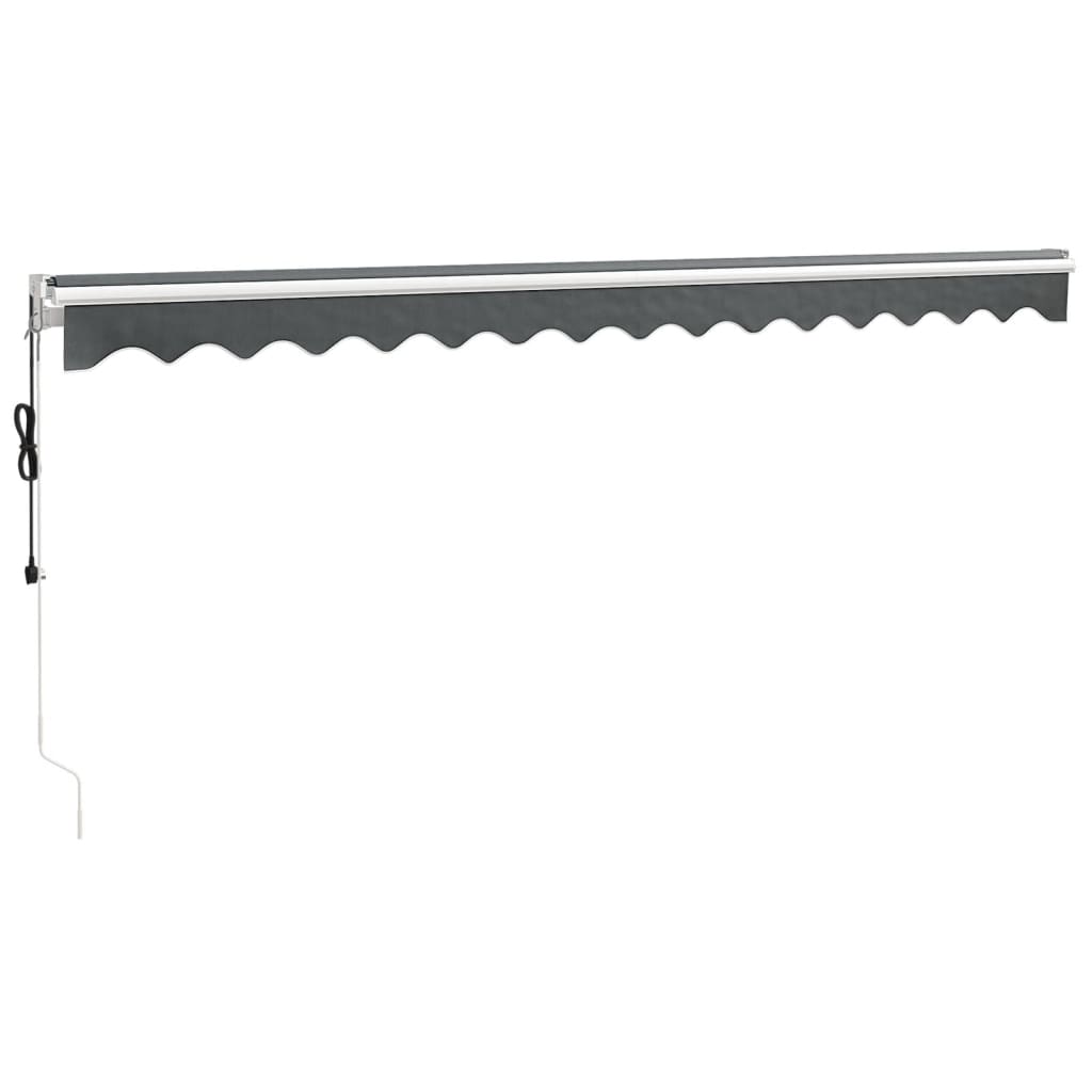 Gelenkarmmarkise Anthrazit 4,5x3 m Stoff und Aluminium
