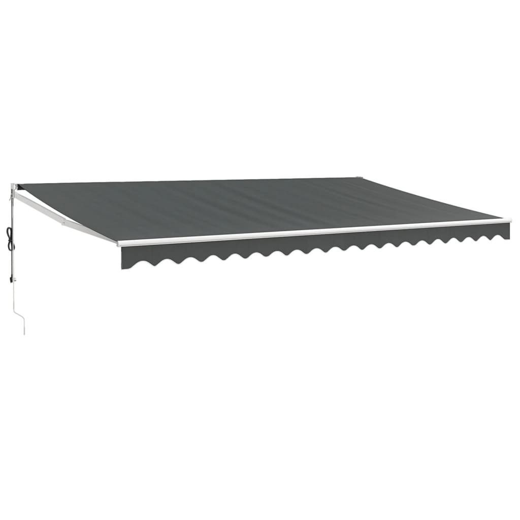 Gelenkarmmarkise Anthrazit 5x3 m Stoff und Aluminium