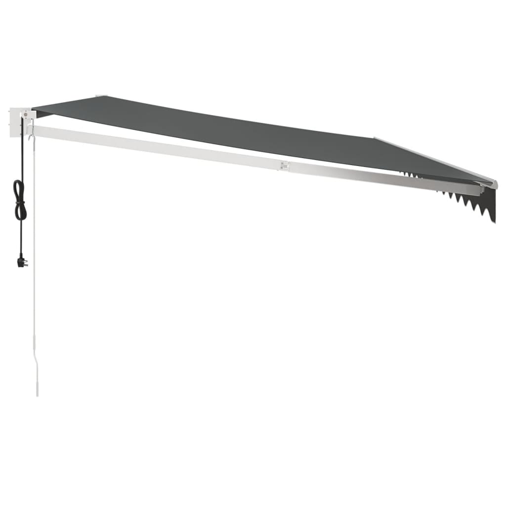 Gelenkarmmarkise Anthrazit 5x3 m Stoff und Aluminium