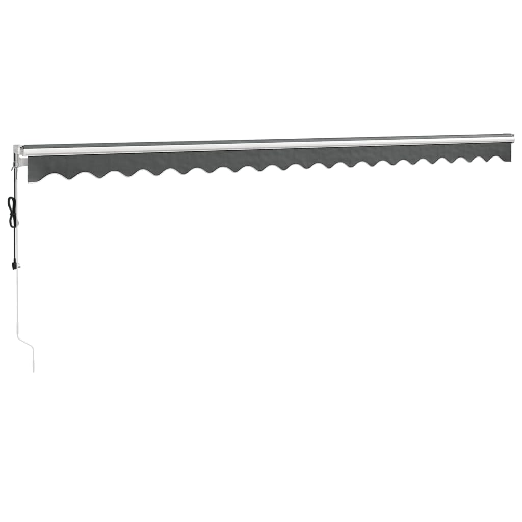 Gelenkarmmarkise Anthrazit 5x3 m Stoff und Aluminium
