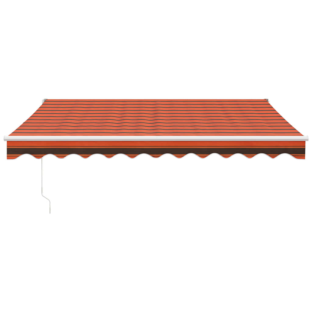 Gelenkarmmarkise Orange und Braun 3,5x2,5 m Stoff und Aluminium