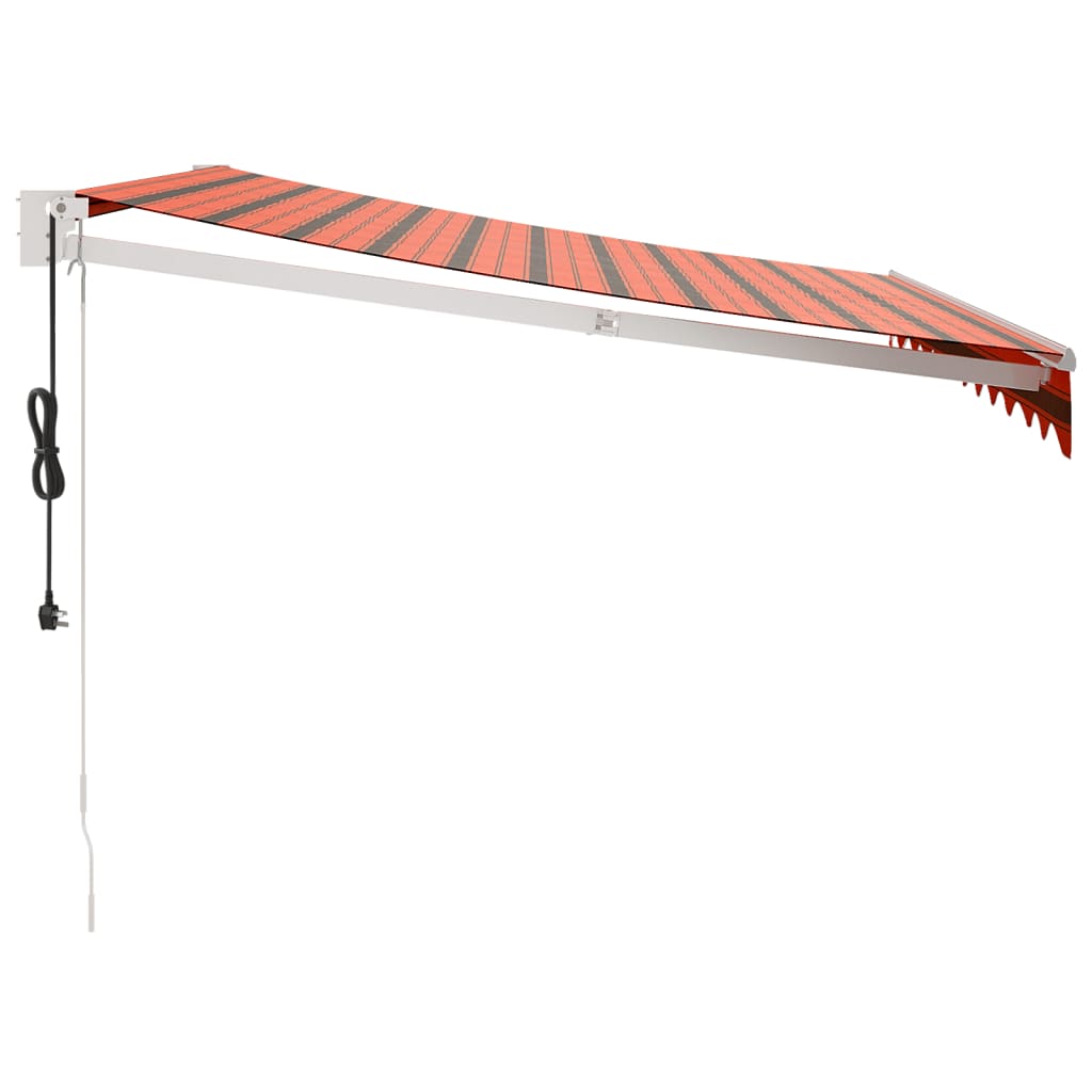 Gelenkarmmarkise Orange und Braun 3,5x2,5 m Stoff und Aluminium