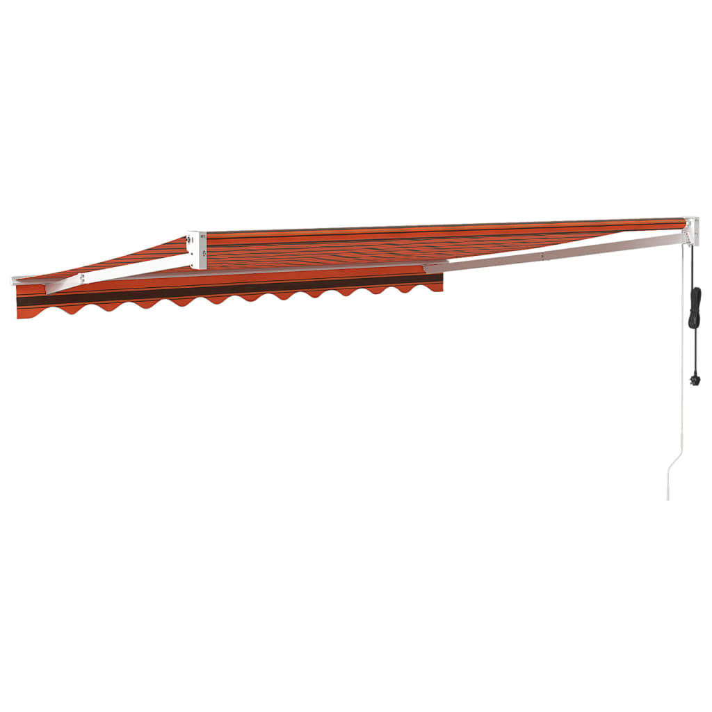 Gelenkarmmarkise Orange und Braun 3,5x2,5 m Stoff und Aluminium