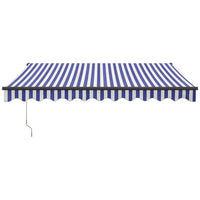 Thumbnail for Gelenkarmmarkise Blau und Weiß 3x2,5 m Stoff und Aluminium