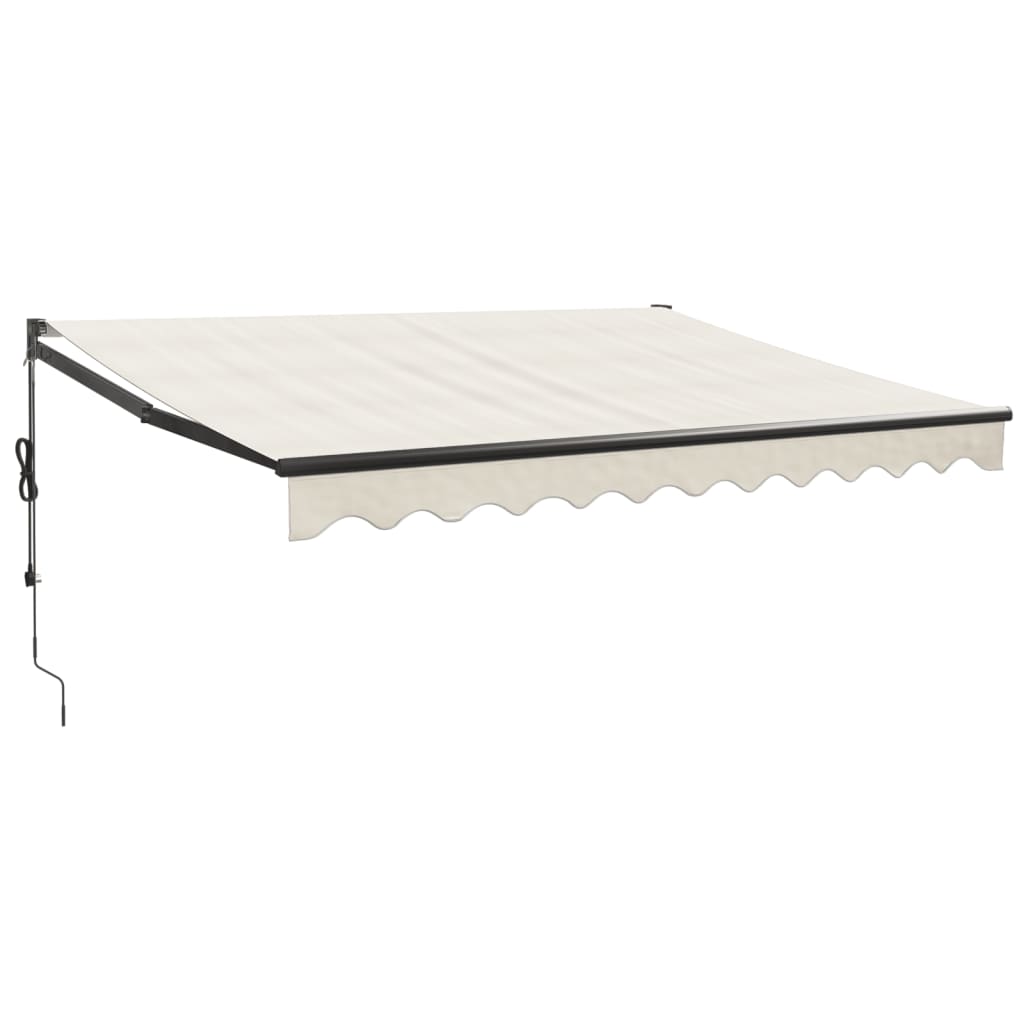 Gelenkarmmarkise Creme 3x2,5 m Stoff und Aluminium