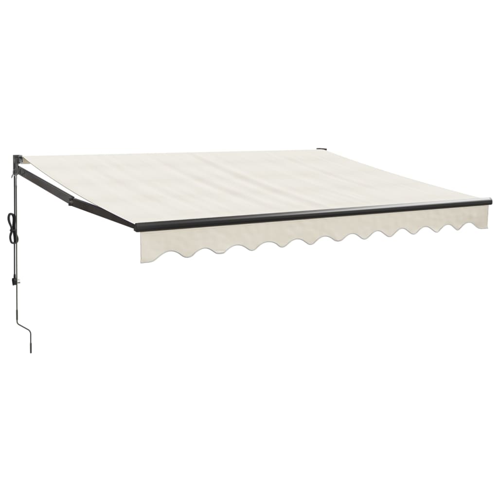Gelenkarmmarkise Creme 3,5x2,5 m Stoff und Aluminium