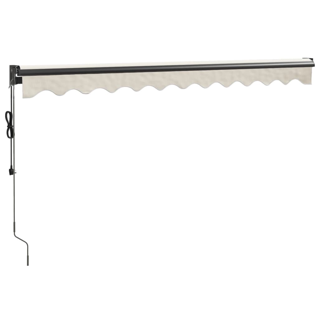 Gelenkarmmarkise Creme 3,5x2,5 m Stoff und Aluminium