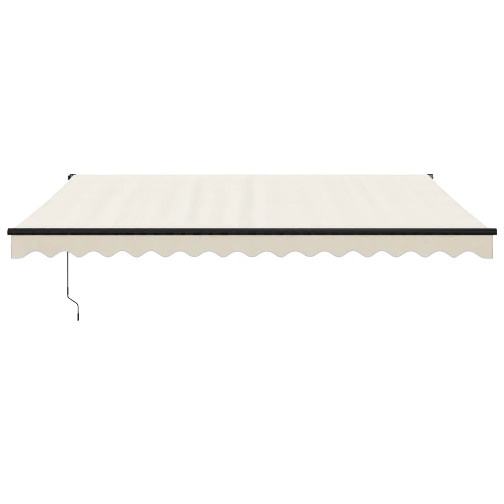 Gelenkarmmarkise Creme 4,5x3 m Stoff und Aluminium