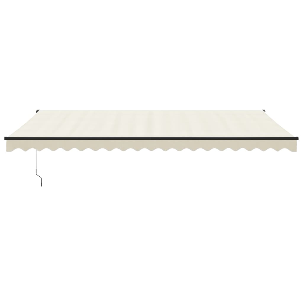 Gelenkarmmarkise Creme 5x3 m Stoff und Aluminium