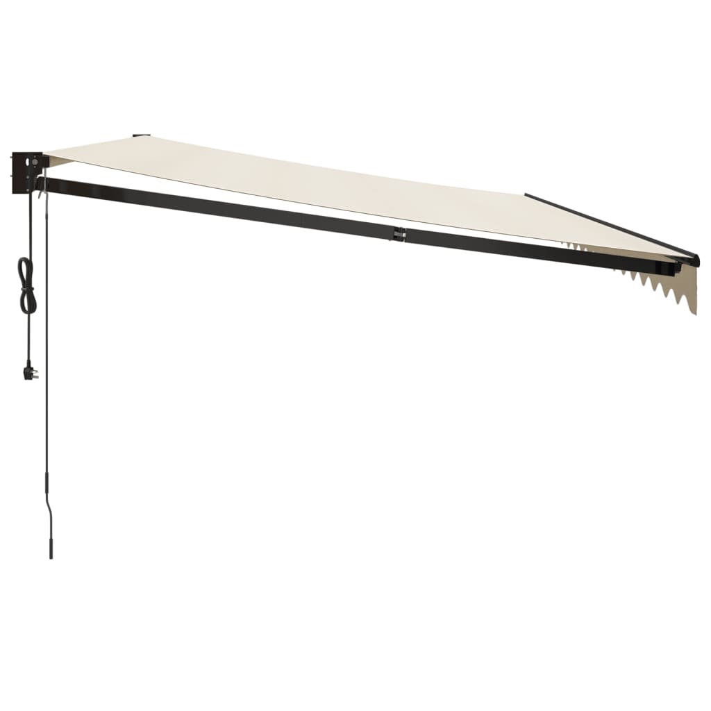 Gelenkarmmarkise Creme 5x3 m Stoff und Aluminium