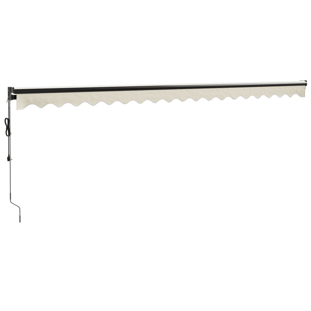 Gelenkarmmarkise Creme 5x3 m Stoff und Aluminium