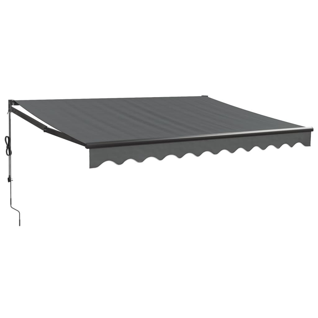 Gelenkarmmarkise Anthrazit 3x2,5 m Stoff und Aluminium