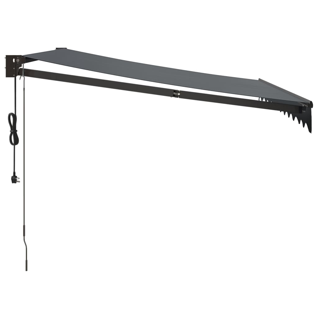 Gelenkarmmarkise Anthrazit 3x2,5 m Stoff und Aluminium