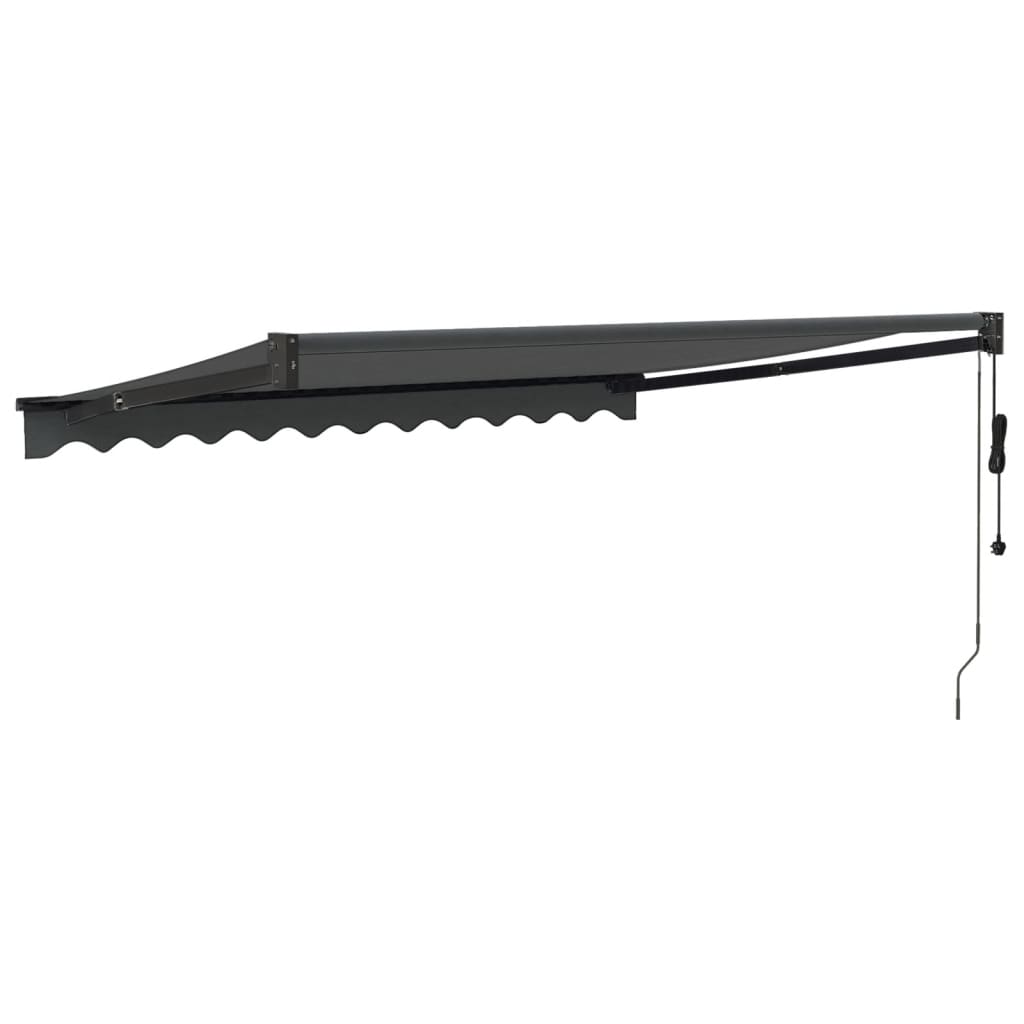 Gelenkarmmarkise Anthrazit 3x2,5 m Stoff und Aluminium