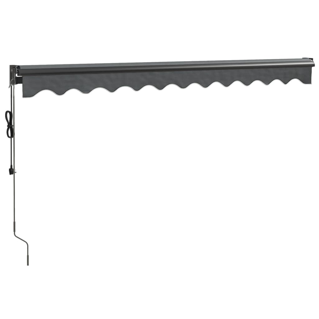 Gelenkarmmarkise Anthrazit 3x2,5 m Stoff und Aluminium