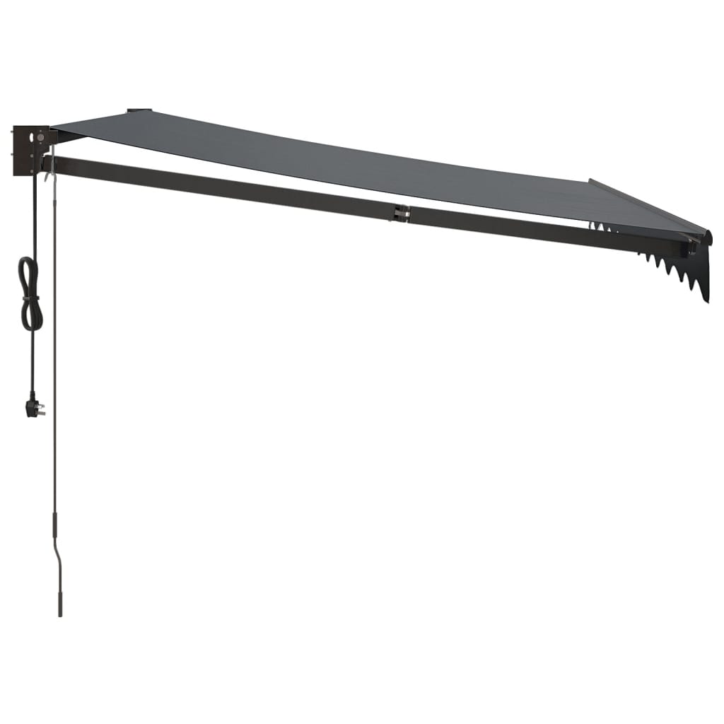 Gelenkarmmarkise Anthrazit 3,5x2,5 m Stoff und Aluminium