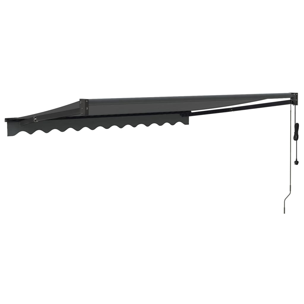 Gelenkarmmarkise Anthrazit 3,5x2,5 m Stoff und Aluminium