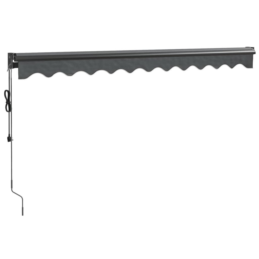 Gelenkarmmarkise Anthrazit 3,5x2,5 m Stoff und Aluminium