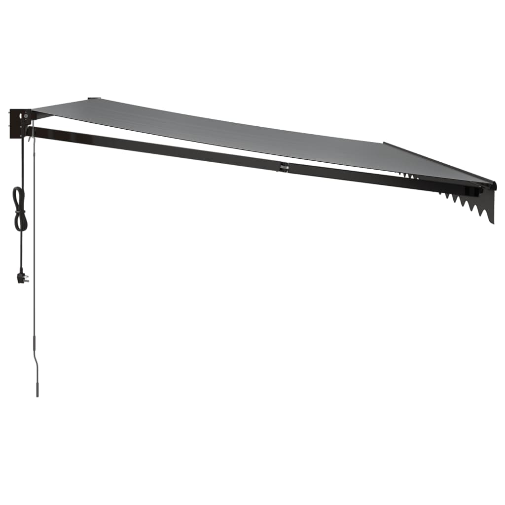 Gelenkarmmarkise Anthrazit 4x3 m Stoff und Aluminium