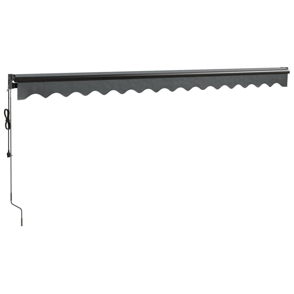 Gelenkarmmarkise Anthrazit 4x3 m Stoff und Aluminium