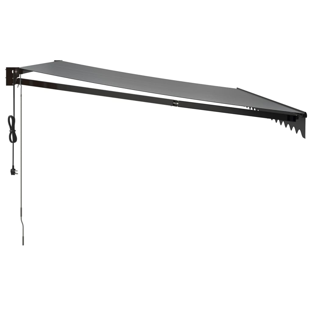 Gelenkarmmarkise Anthrazit 4,5x3 m Stoff und Aluminium