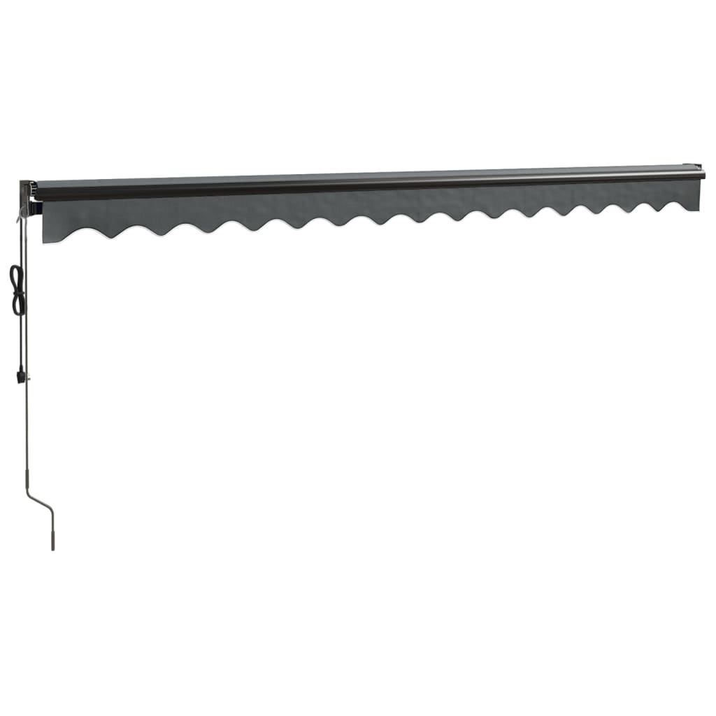 Gelenkarmmarkise Anthrazit 4,5x3 m Stoff und Aluminium