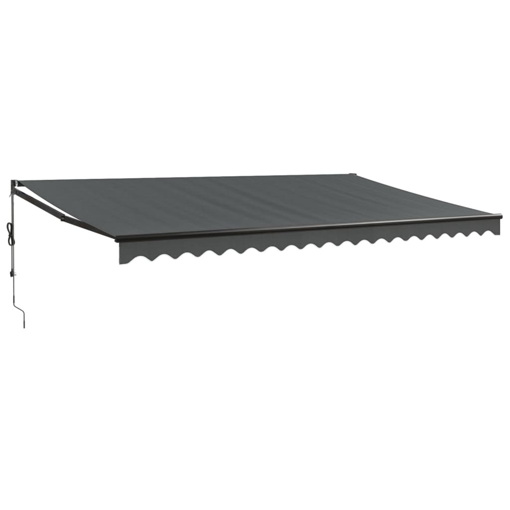 Gelenkarmmarkise Anthrazit 5x3 m Stoff und Aluminium