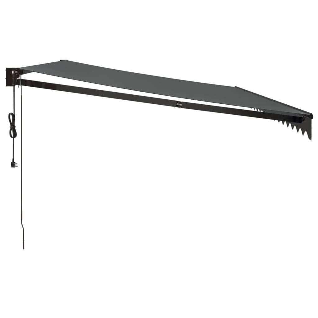 Gelenkarmmarkise Anthrazit 5x3 m Stoff und Aluminium