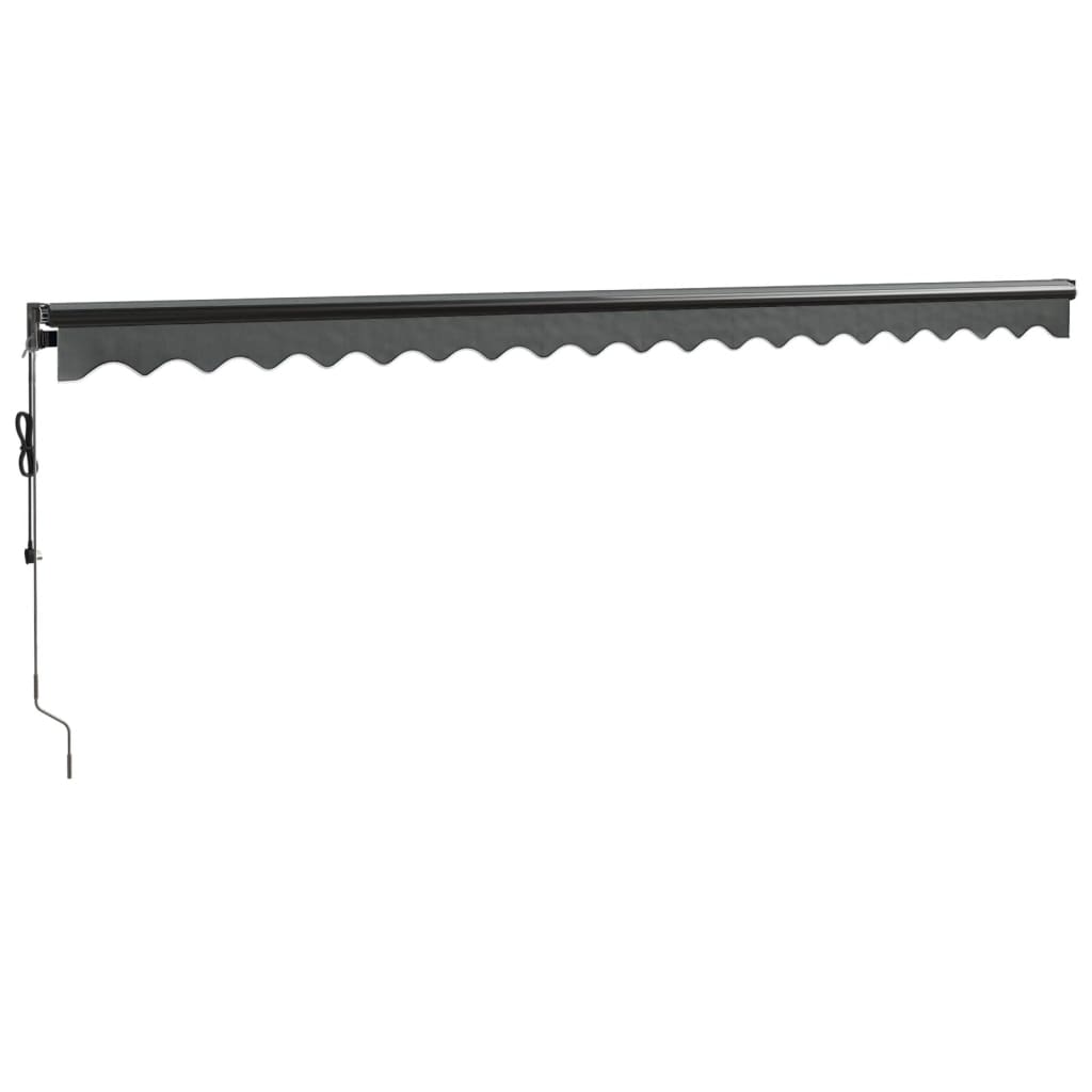 Gelenkarmmarkise Anthrazit 5x3 m Stoff und Aluminium