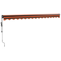 Thumbnail for Gelenkarmmarkise Orange und Braun 4x3 m Stoff und Aluminium