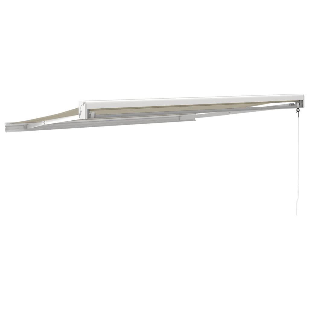 Gelenkarmmarkise Creme 3,5x2,5 m Stoff und Aluminium