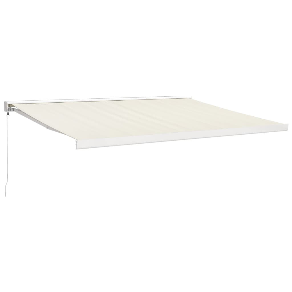 Gelenkarmmarkise Creme 4x3 m Stoff und Aluminium