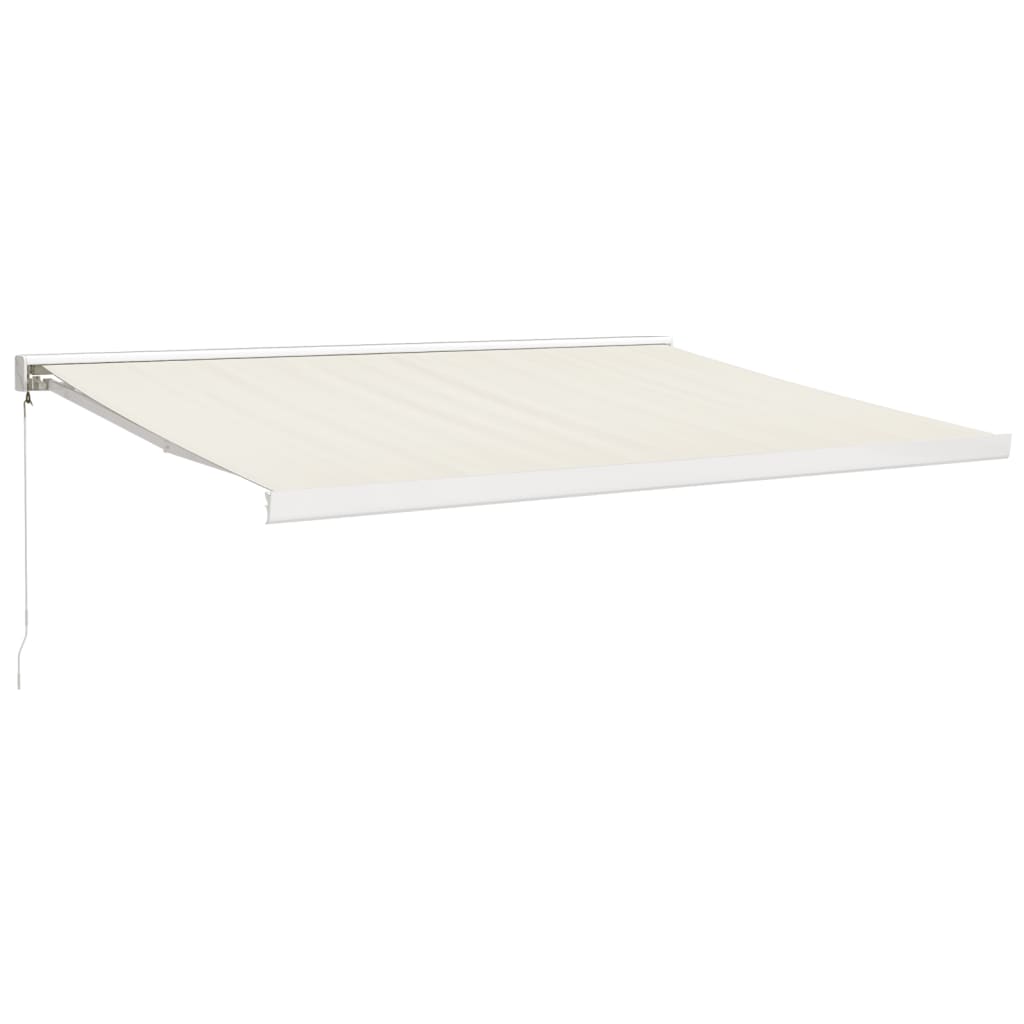 Gelenkarmmarkise Creme 4,5x3 m Stoff und Aluminium
